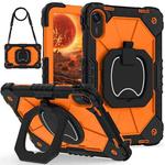 For Xiaomi Redmi Pad 2 11 2025 Contrast Color Robot Silicone Hybrid PC Tablet Case(Black Orange)