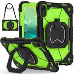 For Xiaomi Redmi Pad 2 11 2025 Contrast Color Robot Silicone Hybrid PC Tablet Case(Black Yellow Green)