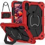 For Xiaomi Redmi Pad 2 11 2025 Contrast Color Robot Silicone Hybrid PC Tablet Case(Red Black)
