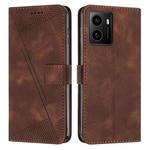 For HMD Pulse Pro Dream Triangle Leather Phone Case with Long  Lanyard(Brown)