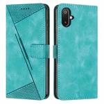 For Samsung Galaxy F06 / M06 5G Dream Triangle Leather Phone Case with Long  Lanyard(Green)