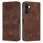 For Samsung Galaxy F16 / M16 5G Dream Triangle Leather Phone Case with Long  Lanyard(Brown)