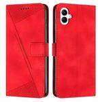 For Samsung Galaxy A07 4G Dream Triangle Leather Phone Case with Lanyard(Red)