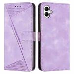 For Samsung Galaxy A07 4G Dream Triangle Leather Phone Case with Lanyard(Purple)