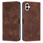 For Samsung Galaxy A07 4G Dream Triangle Leather Phone Case with Lanyard(Brown)