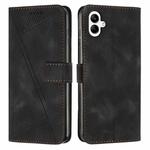 For Samsung Galaxy A07 4G Dream Triangle Leather Phone Case with Lanyard(Black)