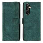 For Samsung Galaxy F16 5G / M16 5G Skin Feel Stripe Pattern Leather Phone Case with Long Lanyard(Green)