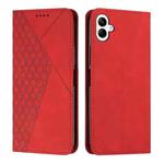 For Samsung Galaxy A07 4G Diamond Splicing Skin Feel Magnetic Leather Phone Case(Red)