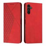 For Samsung Galaxy A17 / A26 5G Diamond Splicing Skin Feel Magnetic Leather Phone Case(Red)