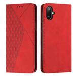 For Samsung Galaxy F06 5G / M06 5G Diamond Splicing Skin Feel Magnetic Leather Phone Case(Red)