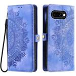 For Google Pixel 9a Skin Feel Totem Embossed Leather Phone Case(Purple)