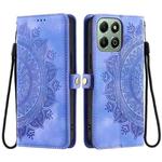 For Honor X6b / X6a Skin Feel Totem Embossed Leather Phone Case(Purple)