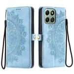 For Honor X6b / X6a Skin Feel Totem Embossed Leather Phone Case(Blue)