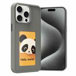 For iPhone 15 Pro Max Four-Color E-ink Screen NFC DIY Phone Case(Grey)