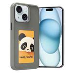 For iPhone 15 Four-Color E-ink Screen NFC DIY Phone Case(Grey)