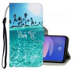 For Vivo S1 Pro 3D Colored Drawing Horizontal Flip PU Leather Case with Holder & Card Slots & Wallet(Coconut Tree)