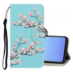 For Vivo V17 / V19 (Indonesia) 3D Colored Drawing Horizontal Flip PU Leather Case with Holder & Card Slots & Wallet(Magnolia)