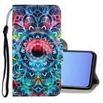 For Vivo V17 / V19 (Indonesia) 3D Colored Drawing Horizontal Flip PU Leather Case with Holder & Card Slots & Wallet(Mandala)