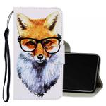 For Vivo Y50 / Y30 3D Colored Drawing Horizontal Flip PU Leather Case with Holder & Card Slots & Wallet(Fox)