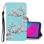 For Vivo Y91C  3D Colored Drawing Horizontal Flip PU Leather Case with Holder & Card Slots & Wallet(Magnolia)