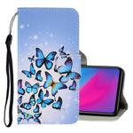 For Vivo Y91C  3D Colored Drawing Horizontal Flip PU Leather Case with Holder & Card Slots & Wallet(Multiple Butterflies)