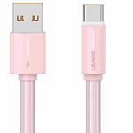 USAMS SJ732 1m 3A USB to Type-C Bicolor Design Fast Charging Cable(Pink)