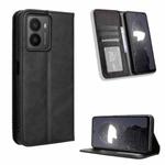 For HMD Fusion 5G Magnetic Buckle Retro Texture Leather Phone Case(Black)