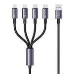 USAMS SJ739 1.2m 4 in 1 Type-C Fast Charging Cable(Titanium Gray)