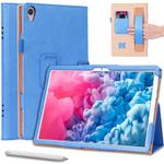 For Huawei MatePad 10.8 (2020) Business Retro Texture Horizontal Flip Leather Case with Holder & Card Slots & Hand Strap(Blue)