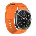 For Samsung Galaxy Watch Ultra 47mm Wavy Texture Silicone Watch Band(Orange)