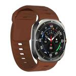 For Samsung Galaxy Watch Ultra 47mm Wavy Texture Silicone Watch Band(Brown)