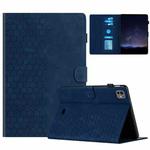 For iPad Pro 11 2024 / Air 10.9 2022 Honeycomb Embossed Leather Smart Tablet Case(Blue)