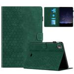 For iPad Pro 11 2024 / Air 10.9 2022 Honeycomb Embossed Leather Smart Tablet Case(Green)