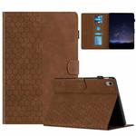 For iPad mini 6 Honeycomb Embossed Leather Smart Tablet Case(Brown)
