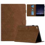 For iPad Pro 9.7 / 9.7 2018 / 2017 Honeycomb Embossed Leather Smart Tablet Case(Brown)