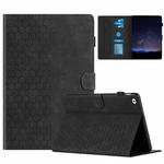 For iPad Pro 9.7 / 9.7 2018 / 2017 Honeycomb Embossed Leather Smart Tablet Case(Black)