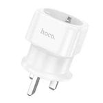 hoco AC20B UK Plug To EU Plug Power Adapter Travel Charger(White)