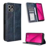 For T-Mobile Revvl 7 5G Magnetic Buckle Retro Texture Leather Phone Case(Blue)