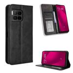 For T-Mobile Revvl 7 Pro 5G Magnetic Buckle Retro Texture Leather Phone Case(Black)