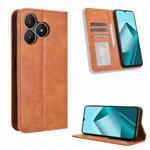 For Wiko T20 Magnetic Buckle Retro Texture Leather Phone Case(Brown)