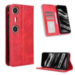 For XReal Beam Pro Magnetic Buckle Retro Texture Leather Phone Case(Red)