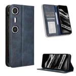 For XReal Beam Pro Magnetic Buckle Retro Texture Leather Phone Case(Blue)