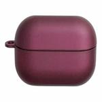 For Samsung Galaxy Buds3 / 3 Pro Solid Color PC Frosted Earphone Protective Case(Wine Red)