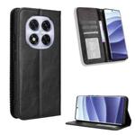 For Redmi Note 14 Pro+ 5G Magnetic Buckle Retro Texture Leather Phone Case(Black)