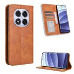 For Redmi Note 14 Pro+ 5G Magnetic Buckle Retro Texture Leather Phone Case(Brown)