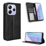 For Redmi Note 14 4G 164.84mm EU Version Magnetic Buckle Retro Texture Leather Phone Case(Black)