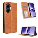For Redmi Turbo 4 Pro 5G Magnetic Buckle Retro Texture Leather Phone Case(Brown)