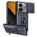 For Xiaomi Poco M7 Pro 5G Sliding Camshield TPU+PC Phone Case with Card Slot(Grey)