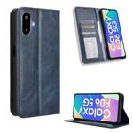 For Samsung Galaxy F06 5G / M06 5G Magnetic Buckle Retro Texture Leather Phone Case(Blue)