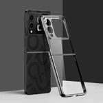 For Huawei nova Flip 6D Electroplating PC Shockproof Phone Case(Black)